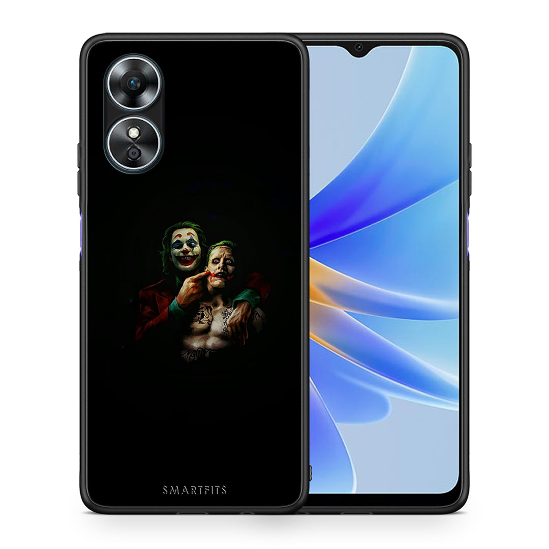 Θήκη Oppo A17 Hero Clown από τη Smartfits με σχέδιο στο πίσω μέρος και μαύρο περίβλημα | Oppo A17 Hero Clown Case with Colorful Back and Black Bezels