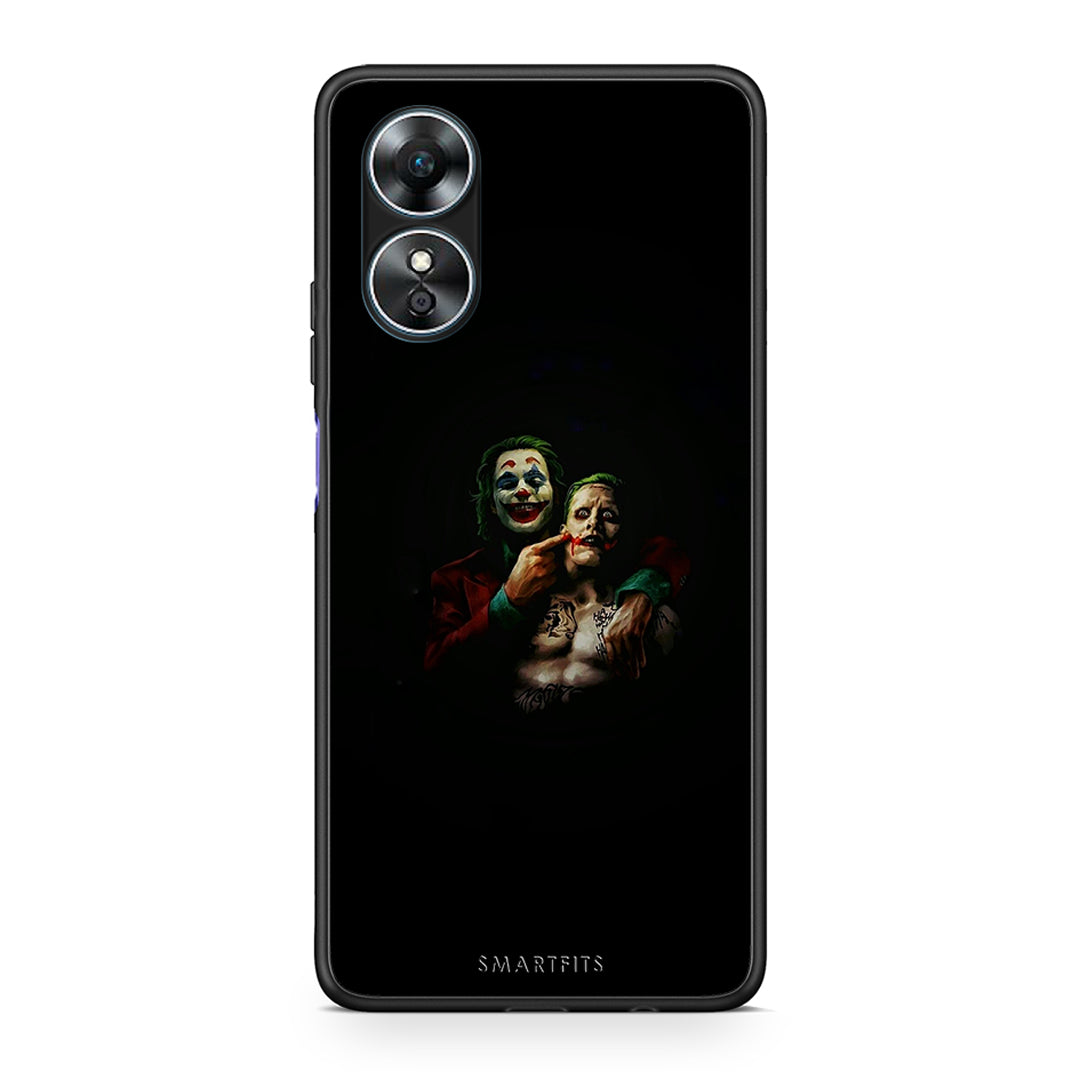 Θήκη Oppo A17 Hero Clown από τη Smartfits με σχέδιο στο πίσω μέρος και μαύρο περίβλημα | Oppo A17 Hero Clown Case with Colorful Back and Black Bezels