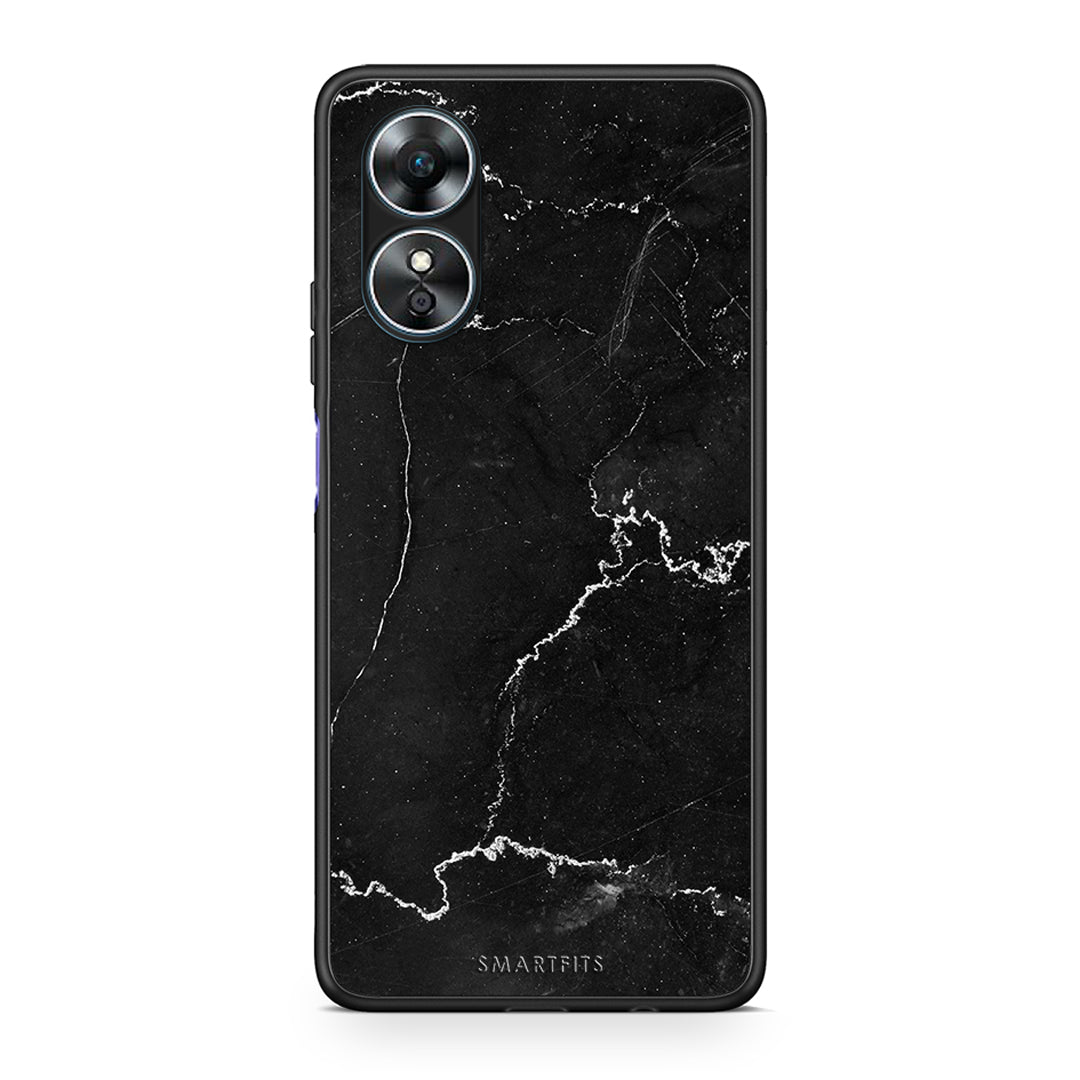 Θήκη Oppo A17 Marble Black από τη Smartfits με σχέδιο στο πίσω μέρος και μαύρο περίβλημα | Oppo A17 Marble Black Case with Colorful Back and Black Bezels