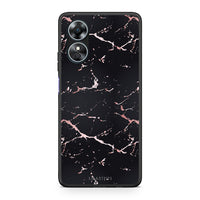 Thumbnail for Θήκη Oppo A17 Marble Black Rosegold από τη Smartfits με σχέδιο στο πίσω μέρος και μαύρο περίβλημα | Oppo A17 Marble Black Rosegold Case with Colorful Back and Black Bezels