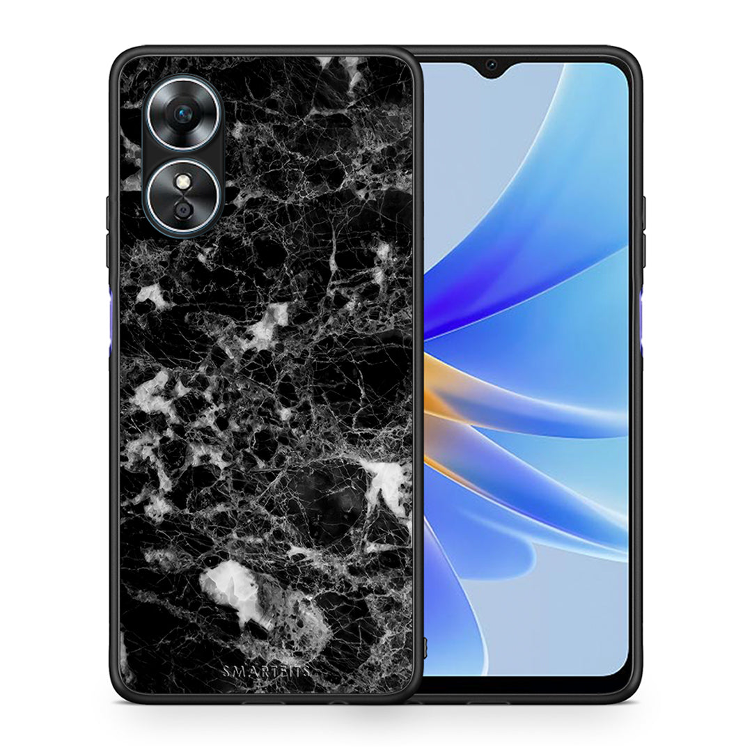 Θήκη Oppo A17 Marble Male από τη Smartfits με σχέδιο στο πίσω μέρος και μαύρο περίβλημα | Oppo A17 Marble Male Case with Colorful Back and Black Bezels