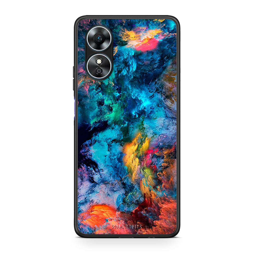 Θήκη Oppo A17 Paint Crayola από τη Smartfits με σχέδιο στο πίσω μέρος και μαύρο περίβλημα | Oppo A17 Paint Crayola Case with Colorful Back and Black Bezels