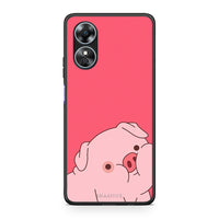 Thumbnail for Θήκη Oppo A17 Pig Love 1 από τη Smartfits με σχέδιο στο πίσω μέρος και μαύρο περίβλημα | Oppo A17 Pig Love 1 Case with Colorful Back and Black Bezels