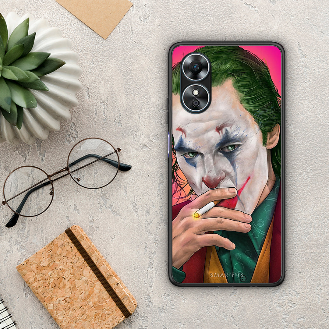 Θήκη Oppo A17 PopArt JokesOnU από τη Smartfits με σχέδιο στο πίσω μέρος και μαύρο περίβλημα | Oppo A17 PopArt JokesOnU Case with Colorful Back and Black Bezels