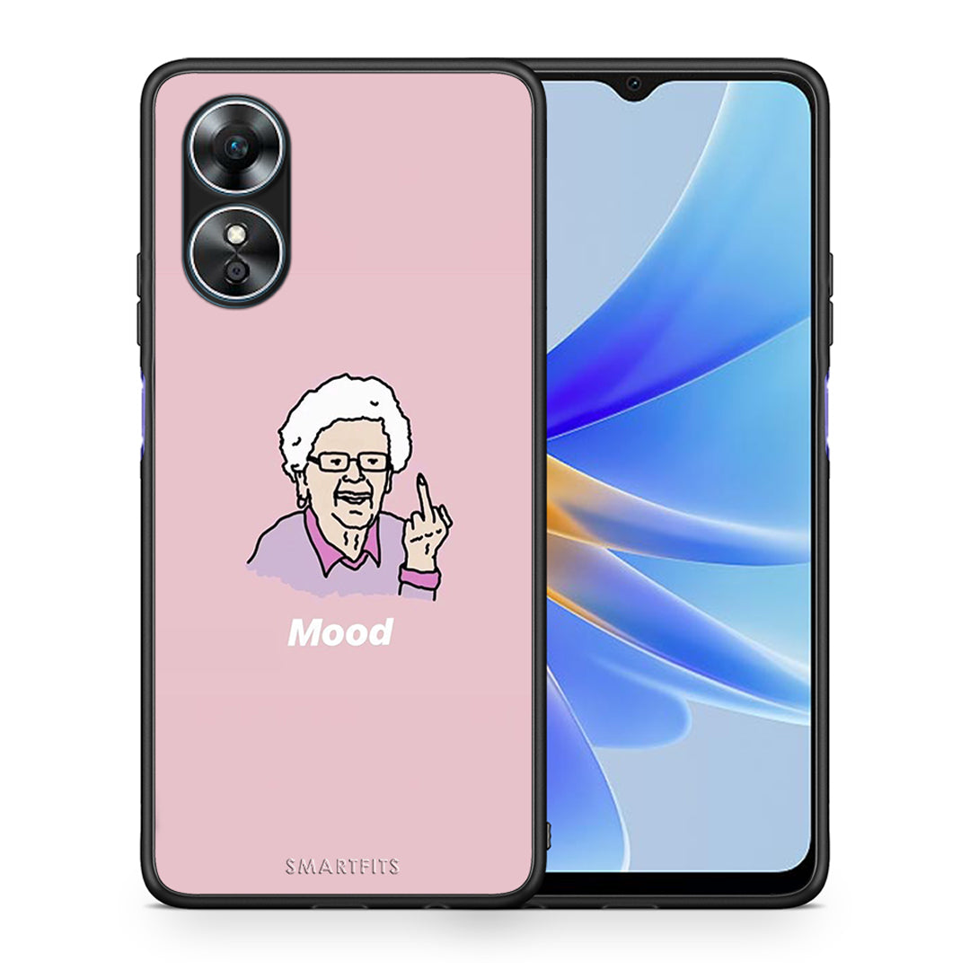 Θήκη Oppo A17 PopArt Mood από τη Smartfits με σχέδιο στο πίσω μέρος και μαύρο περίβλημα | Oppo A17 PopArt Mood Case with Colorful Back and Black Bezels