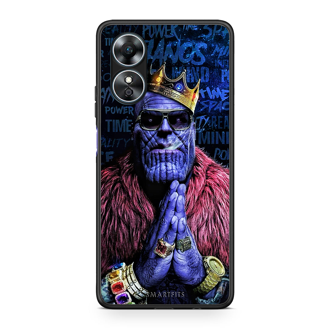 Θήκη Oppo A17 PopArt Thanos από τη Smartfits με σχέδιο στο πίσω μέρος και μαύρο περίβλημα | Oppo A17 PopArt Thanos Case with Colorful Back and Black Bezels