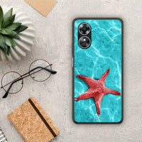 Thumbnail for Θήκη Oppo A17 Red Starfish από τη Smartfits με σχέδιο στο πίσω μέρος και μαύρο περίβλημα | Oppo A17 Red Starfish Case with Colorful Back and Black Bezels