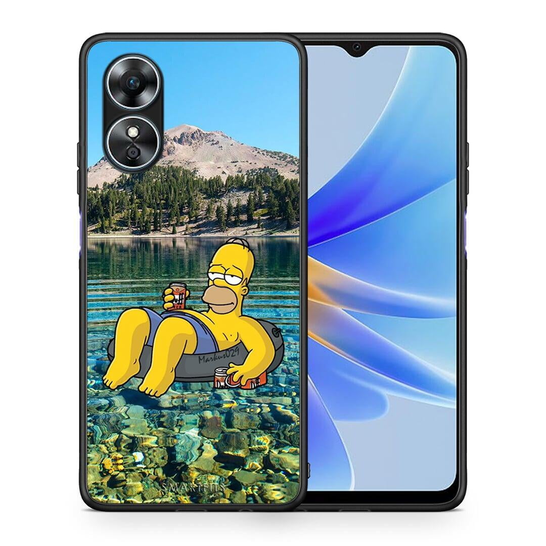 Θήκη Oppo A17 Summer Happiness από τη Smartfits με σχέδιο στο πίσω μέρος και μαύρο περίβλημα | Oppo A17 Summer Happiness Case with Colorful Back and Black Bezels