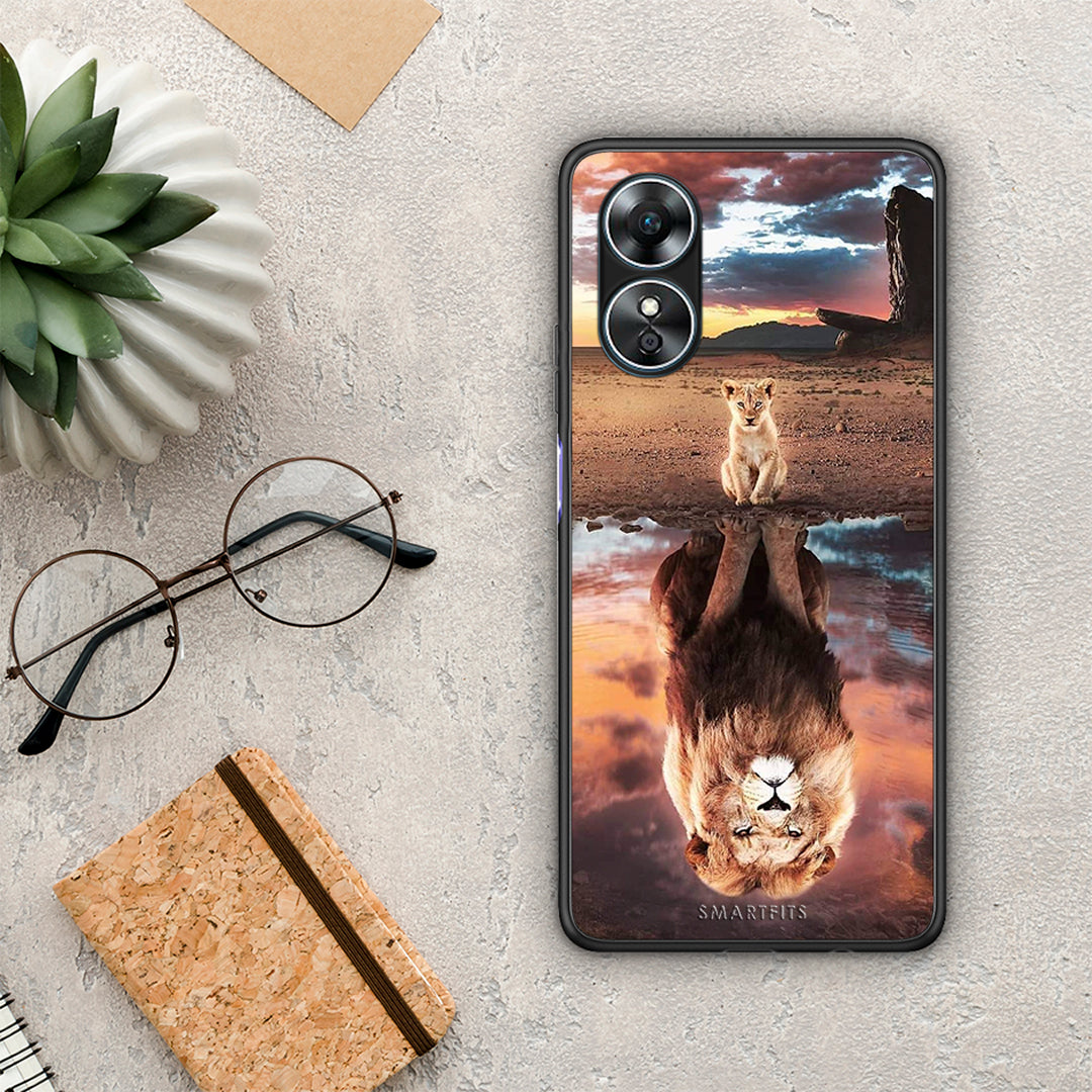 Θήκη Oppo A17 Sunset Dreams από τη Smartfits με σχέδιο στο πίσω μέρος και μαύρο περίβλημα | Oppo A17 Sunset Dreams Case with Colorful Back and Black Bezels