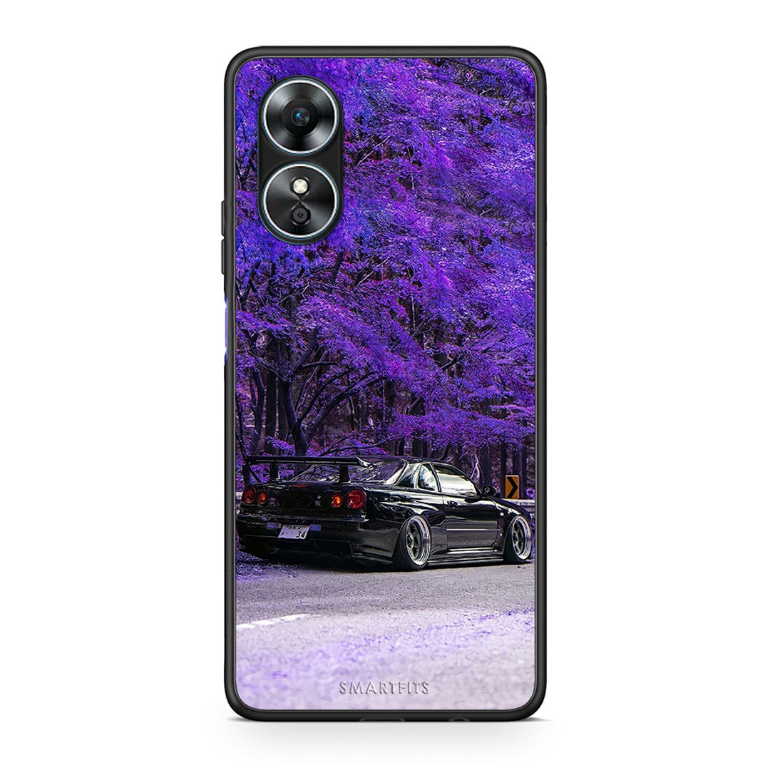 Θήκη Oppo A17 Super Car από τη Smartfits με σχέδιο στο πίσω μέρος και μαύρο περίβλημα | Oppo A17 Super Car Case with Colorful Back and Black Bezels