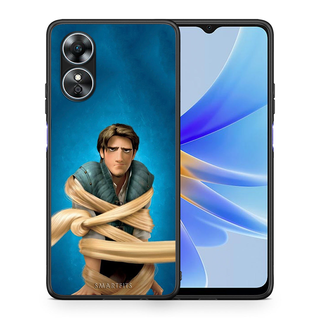 Θήκη Oppo A17 Tangled 1 από τη Smartfits με σχέδιο στο πίσω μέρος και μαύρο περίβλημα | Oppo A17 Tangled 1 Case with Colorful Back and Black Bezels