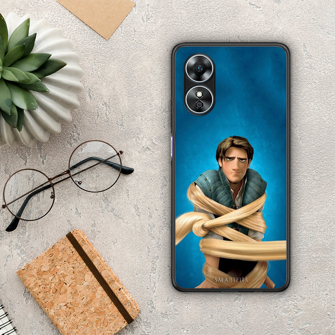 Θήκη Oppo A17 Tangled 1 από τη Smartfits με σχέδιο στο πίσω μέρος και μαύρο περίβλημα | Oppo A17 Tangled 1 Case with Colorful Back and Black Bezels