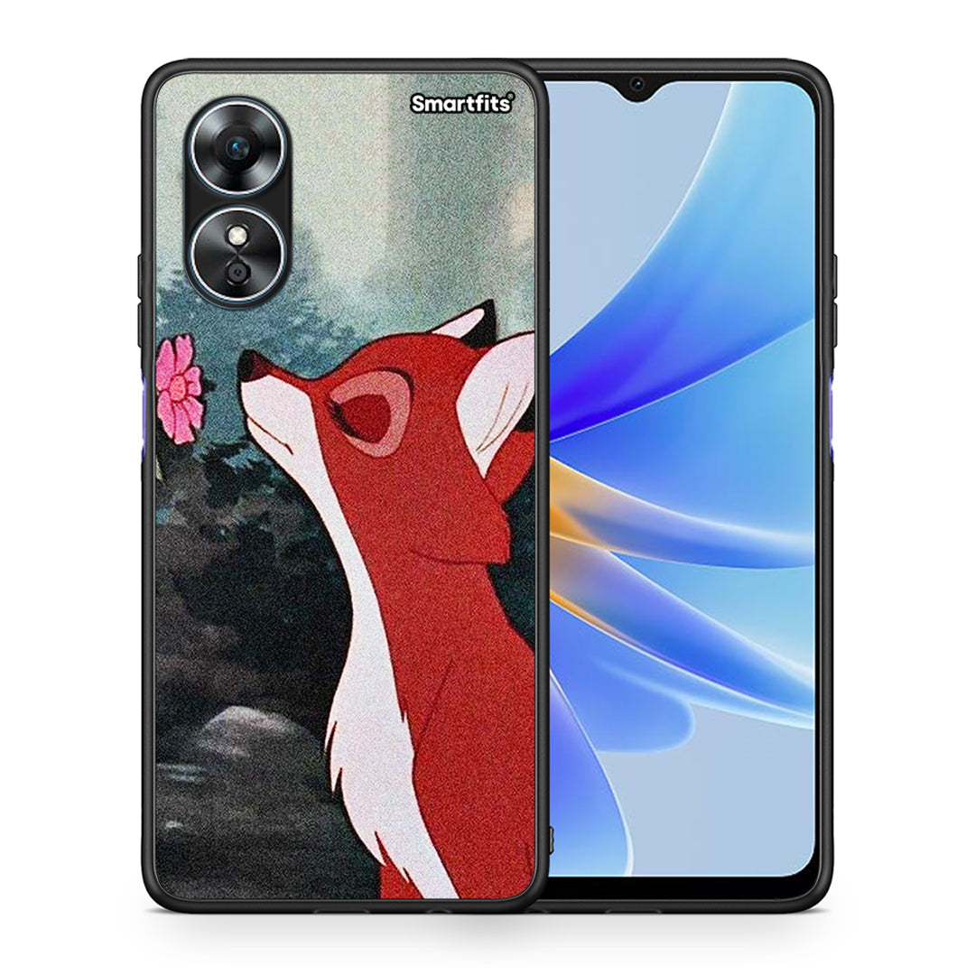 Θήκη Oppo A17 Tod And Vixey Love 2 από τη Smartfits με σχέδιο στο πίσω μέρος και μαύρο περίβλημα | Oppo A17 Tod And Vixey Love 2 Case with Colorful Back and Black Bezels