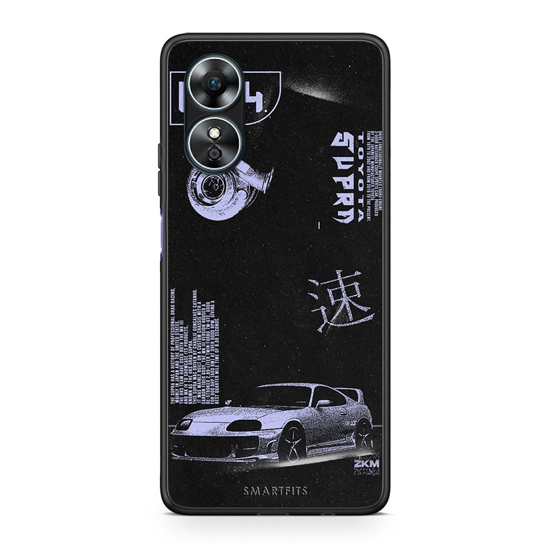 Θήκη Oppo A17 Tokyo Drift από τη Smartfits με σχέδιο στο πίσω μέρος και μαύρο περίβλημα | Oppo A17 Tokyo Drift Case with Colorful Back and Black Bezels