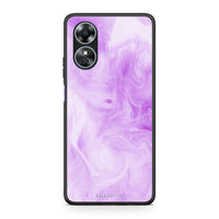 Thumbnail for Θήκη Oppo A17 Watercolor Lavender από τη Smartfits με σχέδιο στο πίσω μέρος και μαύρο περίβλημα | Oppo A17 Watercolor Lavender Case with Colorful Back and Black Bezels