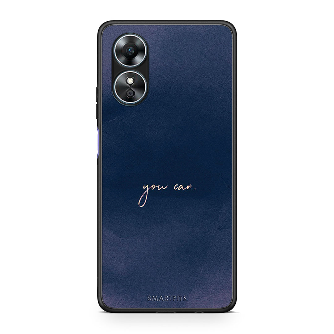 Θήκη Oppo A17 You Can από τη Smartfits με σχέδιο στο πίσω μέρος και μαύρο περίβλημα | Oppo A17 You Can Case with Colorful Back and Black Bezels