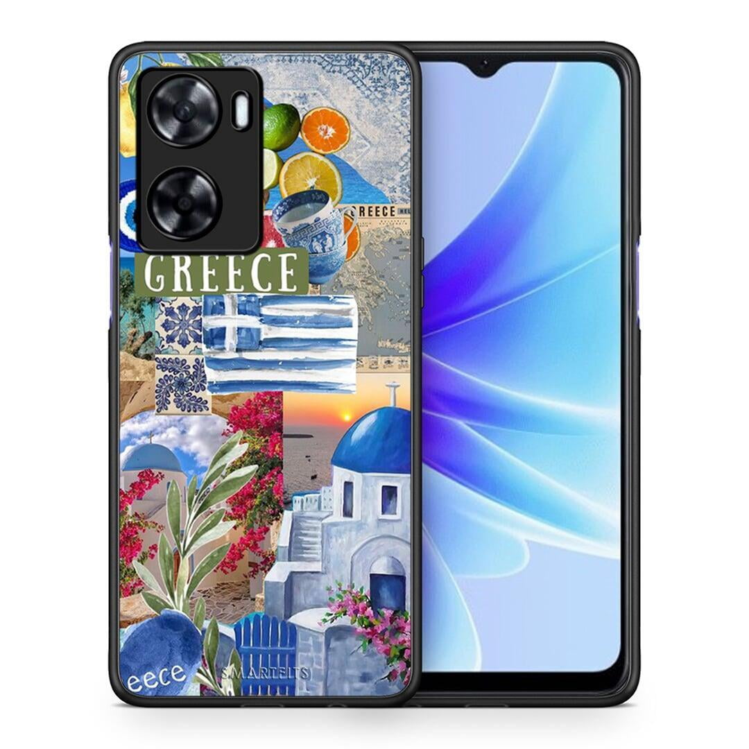 Θήκη Oppo A57s / A77s / A58 / OnePlus Nord N20 SE All Greek από τη Smartfits με σχέδιο στο πίσω μέρος και μαύρο περίβλημα | Oppo A57s / A77s / A58 / OnePlus Nord N20 SE All Greek case with colorful back and black bezels