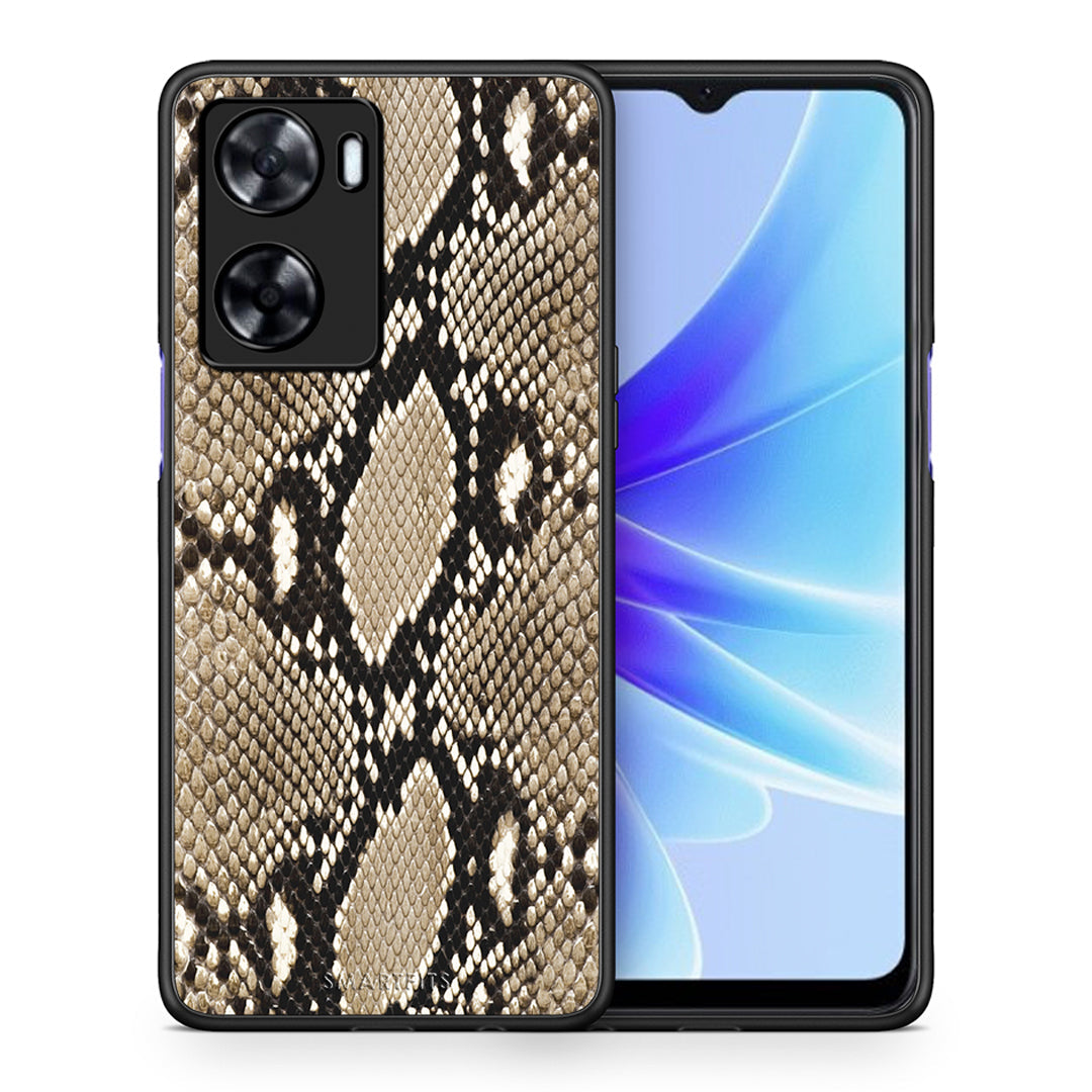 Θήκη Oppo A57s / A77s / A77 Fashion Snake Animal από τη Smartfits με σχέδιο στο πίσω μέρος και μαύρο περίβλημα | Oppo A57s / A77s / A77 Fashion Snake Animal case with colorful back and black bezels