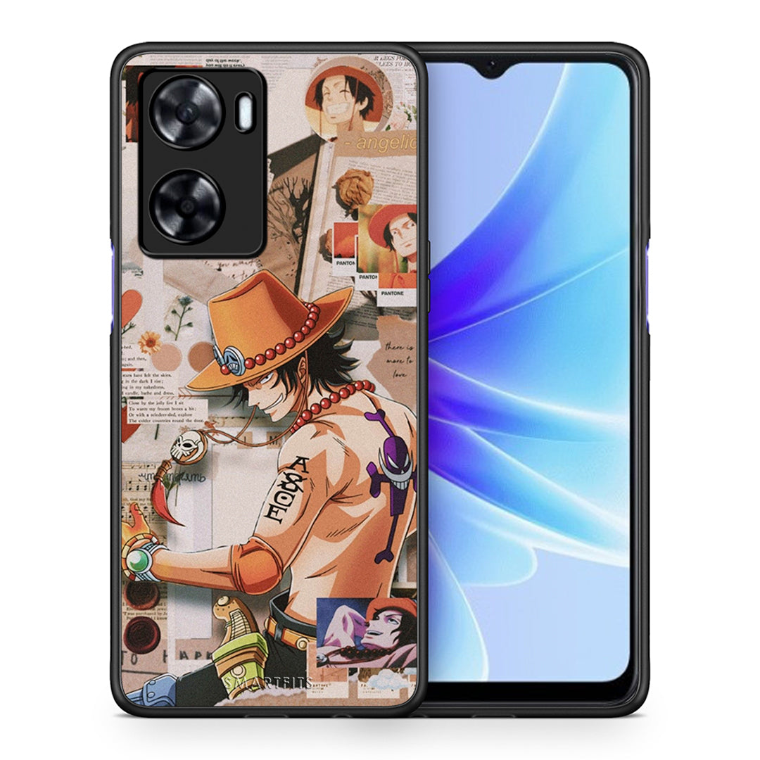 Θήκη Oppo A57s / A77s / A77 Anime Collage από τη Smartfits με σχέδιο στο πίσω μέρος και μαύρο περίβλημα | Oppo A57s / A77s / A77 Anime Collage case with colorful back and black bezels