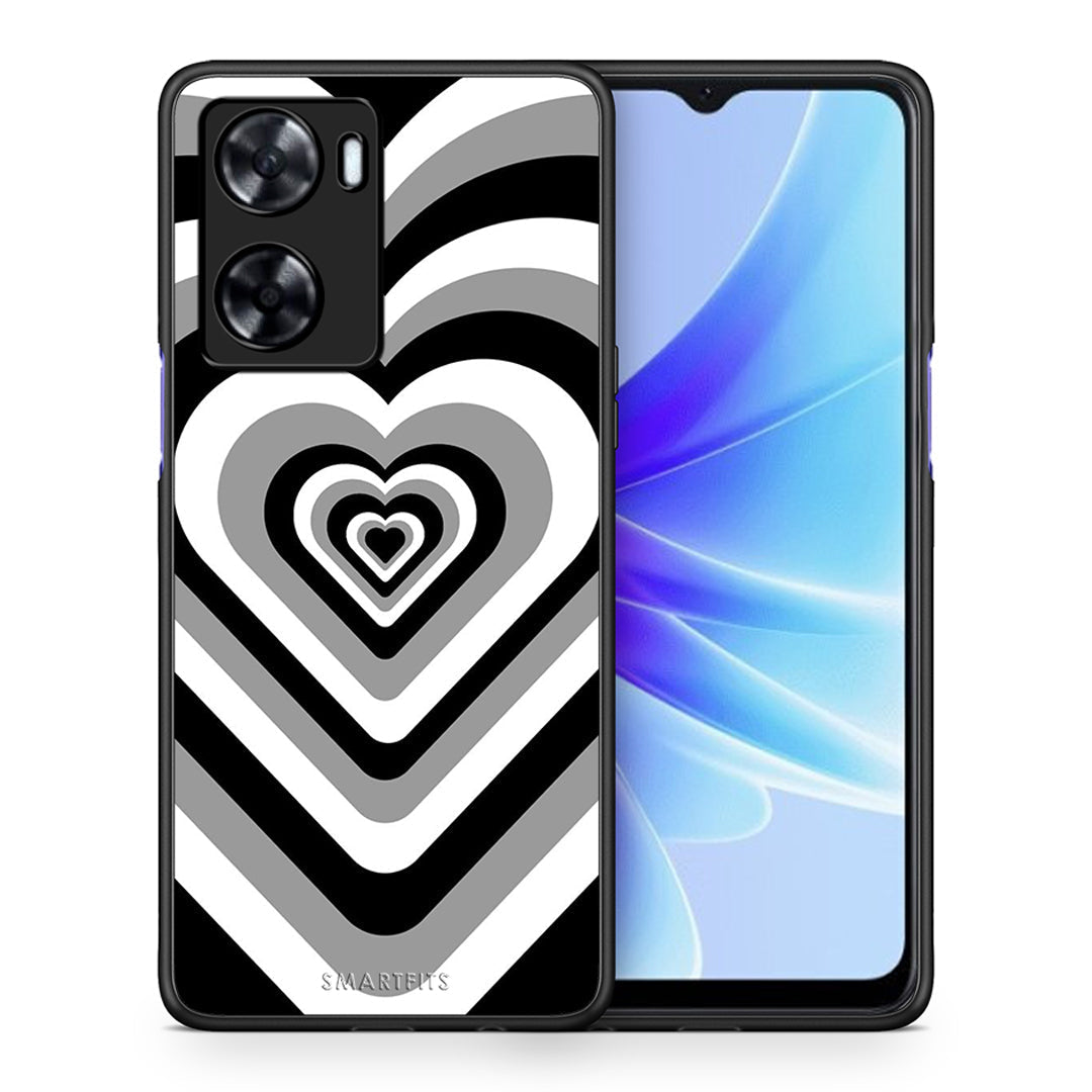 Θήκη Oppo A57s / A77s / A58 / OnePlus Nord N20 SE Black Hearts από τη Smartfits με σχέδιο στο πίσω μέρος και μαύρο περίβλημα | Oppo A57s / A77s / A58 / OnePlus Nord N20 SE Black Hearts case with colorful back and black bezels