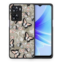 Thumbnail for Θήκη Oppo A57s / A77s / A58 / OnePlus Nord N20 SE Butterflies Boho από τη Smartfits με σχέδιο στο πίσω μέρος και μαύρο περίβλημα | Oppo A57s / A77s / A58 / OnePlus Nord N20 SE Butterflies Boho case with colorful back and black bezels