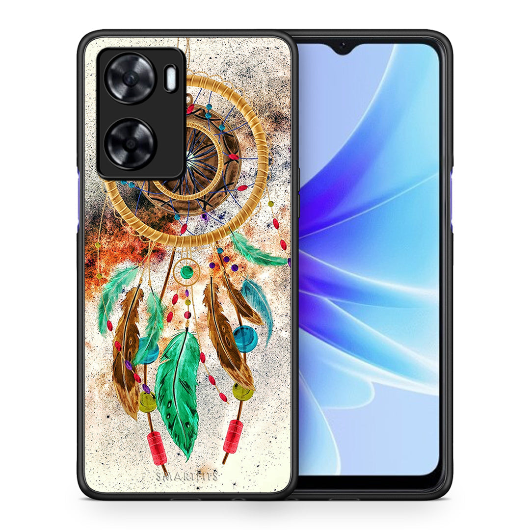 Θήκη Oppo A57s / A77s / A58 / OnePlus Nord N20 SE DreamCatcher Boho από τη Smartfits με σχέδιο στο πίσω μέρος και μαύρο περίβλημα | Oppo A57s / A77s / A58 / OnePlus Nord N20 SE DreamCatcher Boho case with colorful back and black bezels