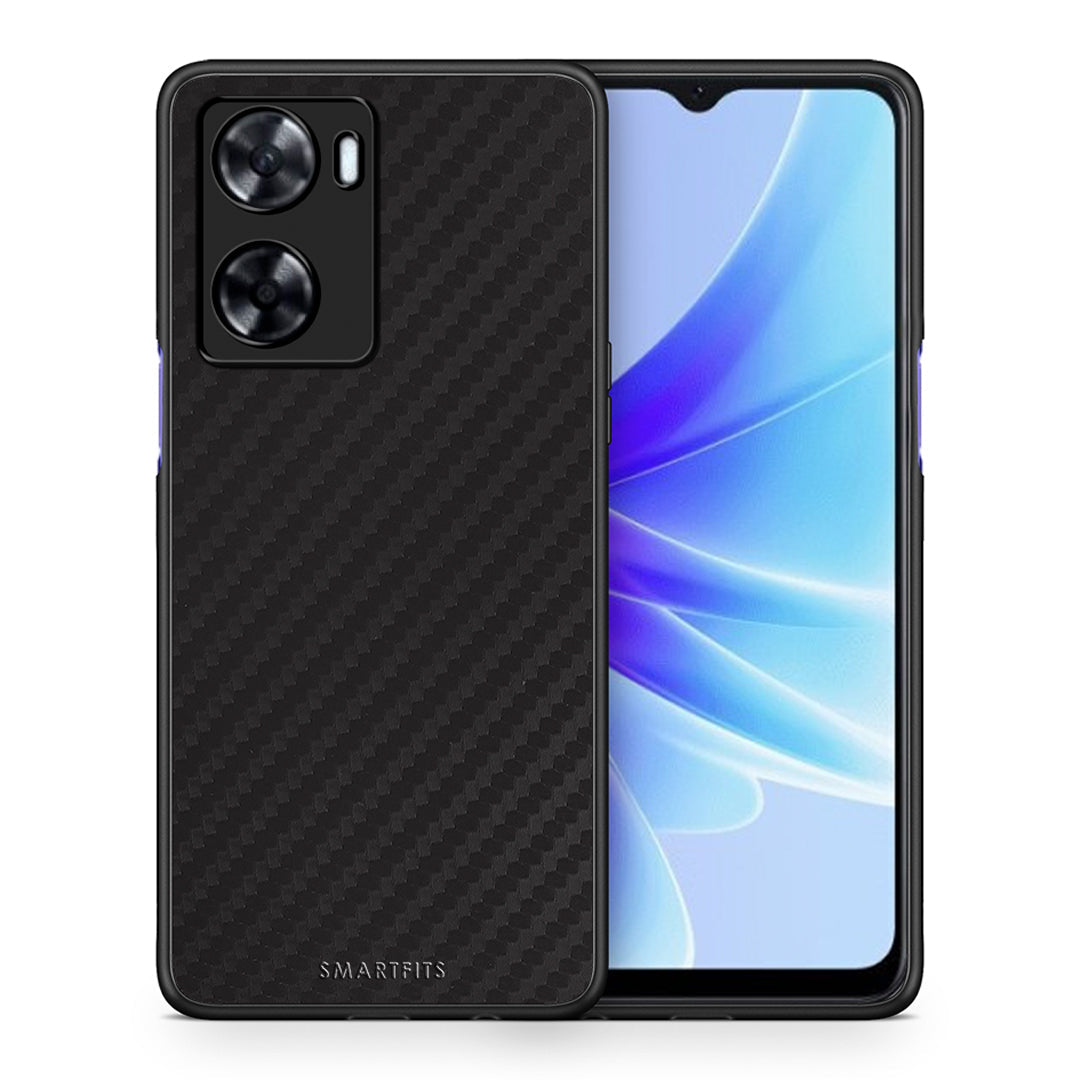 Θήκη Oppo A57s / A77s / A58 / OnePlus Nord N20 SE Black Carbon από τη Smartfits με σχέδιο στο πίσω μέρος και μαύρο περίβλημα | Oppo A57s / A77s / A58 / OnePlus Nord N20 SE Black Carbon case with colorful back and black bezels