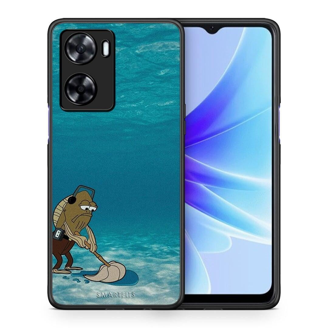 Θήκη Oppo A57s / A77s / A58 / OnePlus Nord N20 SE Clean The Ocean από τη Smartfits με σχέδιο στο πίσω μέρος και μαύρο περίβλημα | Oppo A57s / A77s / A58 / OnePlus Nord N20 SE Clean The Ocean case with colorful back and black bezels