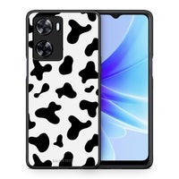 Thumbnail for Θήκη Oppo A57s / A77s / A77 Cow Print από τη Smartfits με σχέδιο στο πίσω μέρος και μαύρο περίβλημα | Oppo A57s / A77s / A77 Cow Print case with colorful back and black bezels