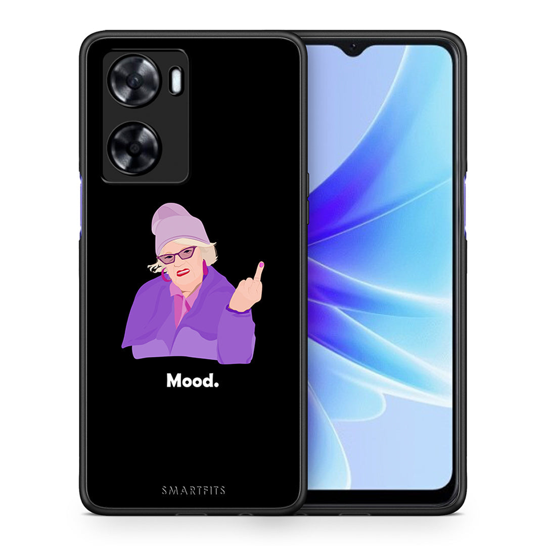 Θήκη Oppo A57s / A77s / A58 / OnePlus Nord N20 SE Grandma Mood Black από τη Smartfits με σχέδιο στο πίσω μέρος και μαύρο περίβλημα | Oppo A57s / A77s / A58 / OnePlus Nord N20 SE Grandma Mood Black case with colorful back and black bezels