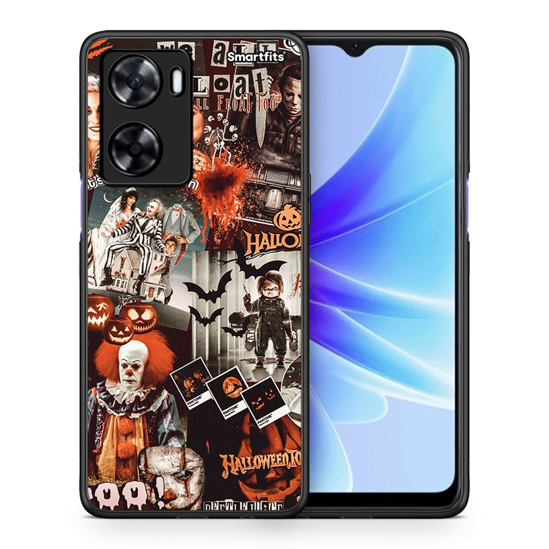 Θήκη Oppo A57s / A77s / A58 / OnePlus Nord N20 SE Halloween Spooky Season από τη Smartfits με σχέδιο στο πίσω μέρος και μαύρο περίβλημα | Oppo A57s / A77s / A58 / OnePlus Nord N20 SE Halloween Spooky Season case with colorful back and black bezels