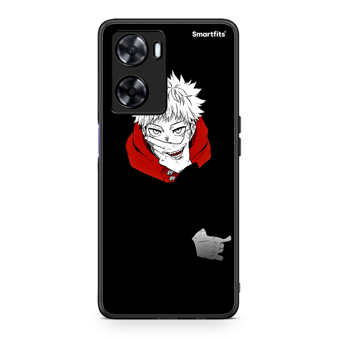 Oppo A57s / A77s / A58 / OnePlus Nord N20 SE Itadori Anime θήκη από τη Smartfits με σχέδιο στο πίσω μέρος και μαύρο περίβλημα | Smartphone case with colorful back and black bezels by Smartfits