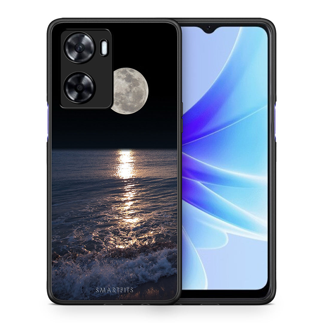 Θήκη Oppo A57s / A77s / A77 Moon Landscape από τη Smartfits με σχέδιο στο πίσω μέρος και μαύρο περίβλημα | Oppo A57s / A77s / A77 Moon Landscape case with colorful back and black bezels