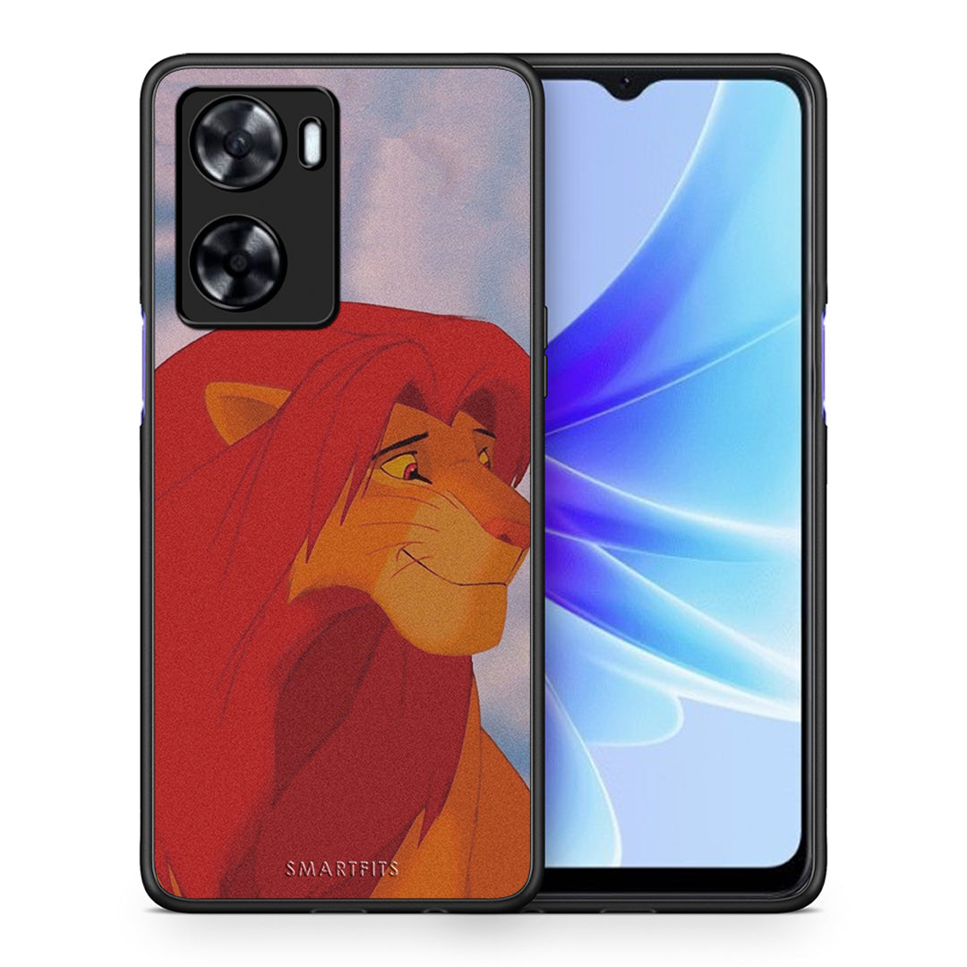 Θήκη Αγίου Βαλεντίνου Oppo A57s / A77s / A77 Lion Love 1 από τη Smartfits με σχέδιο στο πίσω μέρος και μαύρο περίβλημα | Oppo A57s / A77s / A77 Lion Love 1 case with colorful back and black bezels