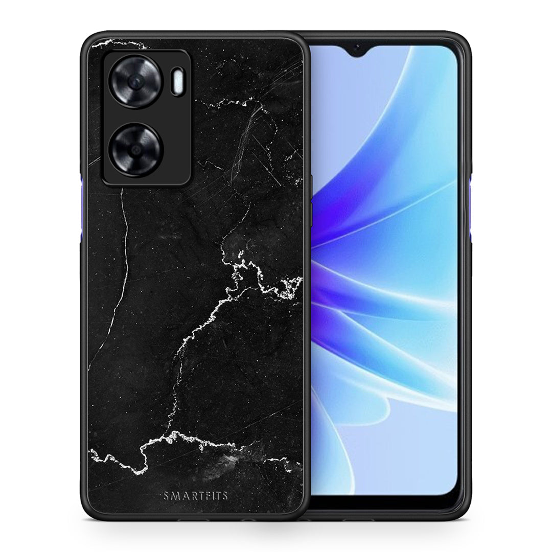 Θήκη Oppo A57s / A77s / A58 / OnePlus Nord N20 SE Black Marble από τη Smartfits με σχέδιο στο πίσω μέρος και μαύρο περίβλημα | Oppo A57s / A77s / A58 / OnePlus Nord N20 SE Black Marble case with colorful back and black bezels