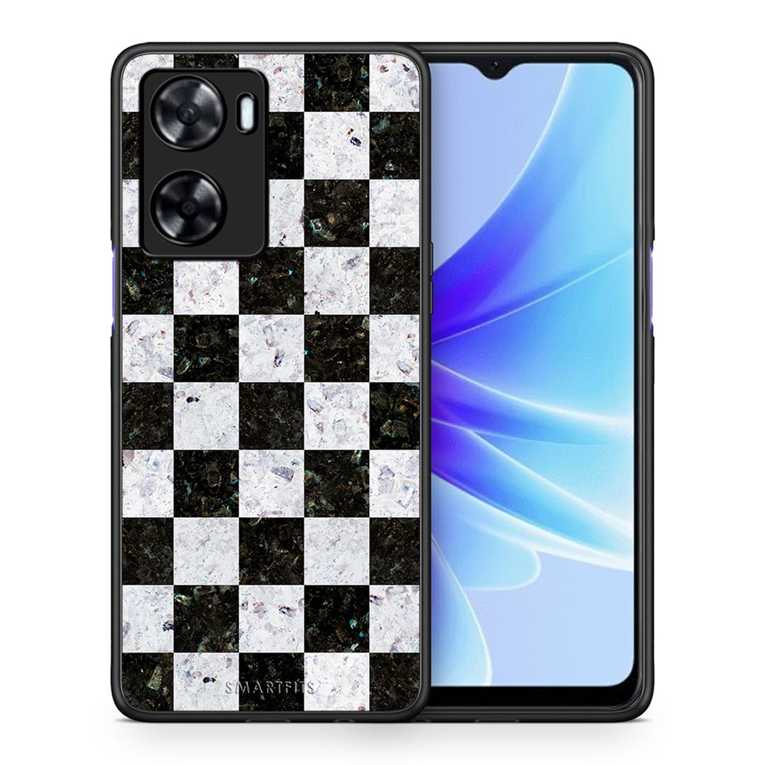 Θήκη Oppo A57s / A77s / A58 / OnePlus Nord N20 SE Square Geometric Marble από τη Smartfits με σχέδιο στο πίσω μέρος και μαύρο περίβλημα | Oppo A57s / A77s / A58 / OnePlus Nord N20 SE Square Geometric Marble case with colorful back and black bezels