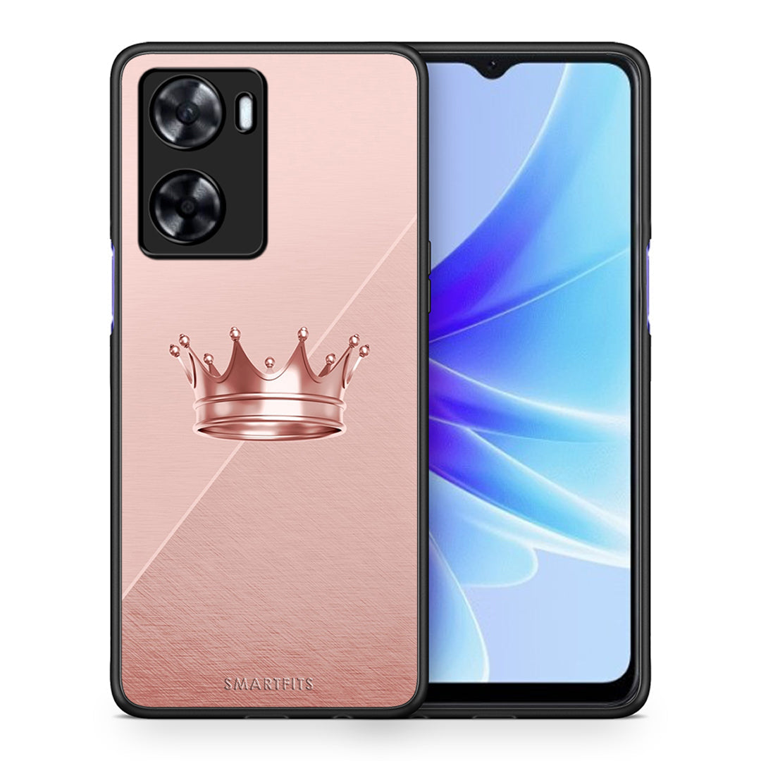 Θήκη Oppo A57s / A77s / A58 / OnePlus Nord N20 SE Crown Minimal από τη Smartfits με σχέδιο στο πίσω μέρος και μαύρο περίβλημα | Oppo A57s / A77s / A58 / OnePlus Nord N20 SE Crown Minimal case with colorful back and black bezels