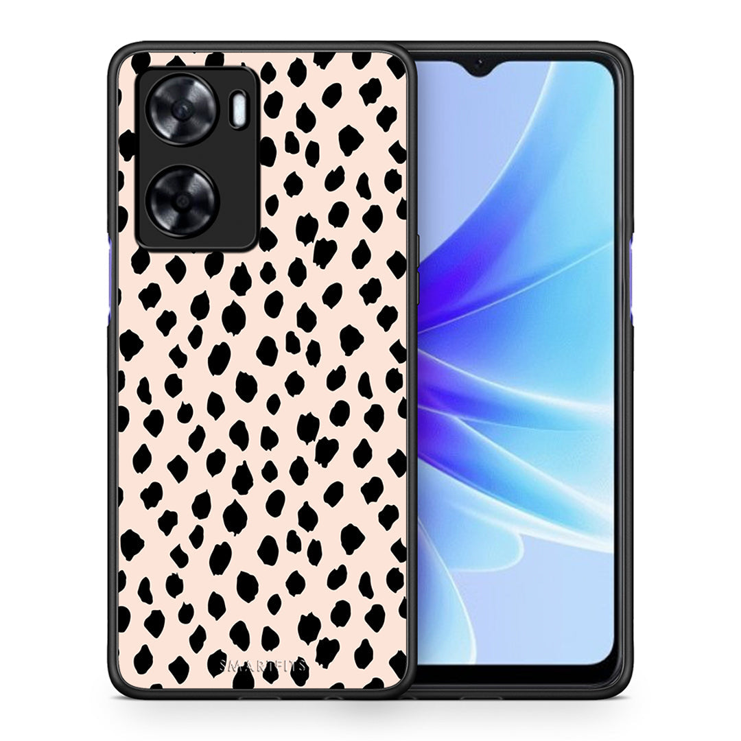 Θήκη Oppo A57s / A77s / A77 New Polka Dots από τη Smartfits με σχέδιο στο πίσω μέρος και μαύρο περίβλημα | Oppo A57s / A77s / A77 New Polka Dots case with colorful back and black bezels