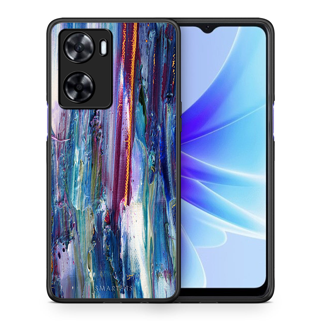 Θήκη Oppo A57s / A77s / A58 / OnePlus Nord N20 SE Winter Paint από τη Smartfits με σχέδιο στο πίσω μέρος και μαύρο περίβλημα | Oppo A57s / A77s / A58 / OnePlus Nord N20 SE Winter Paint case with colorful back and black bezels