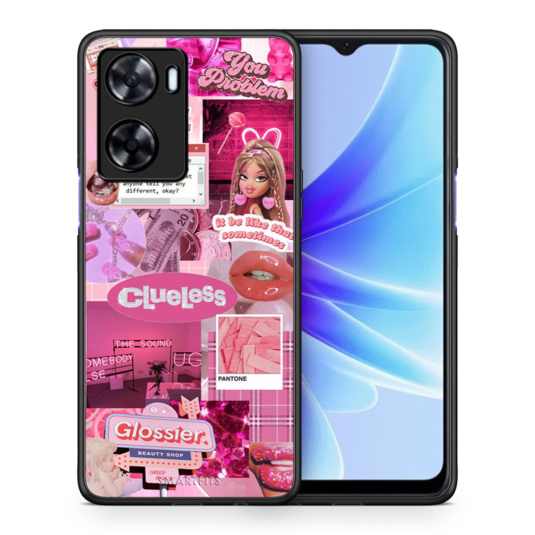 Θήκη Αγίου Βαλεντίνου Oppo A57s / A77s / A58 / OnePlus Nord N20 SE Pink Love από τη Smartfits με σχέδιο στο πίσω μέρος και μαύρο περίβλημα | Oppo A57s / A77s / A58 / OnePlus Nord N20 SE Pink Love case with colorful back and black bezels