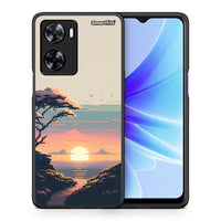 Thumbnail for Θήκη Oppo A57s / A77s / A58 / OnePlus Nord N20 SE Pixel Sunset από τη Smartfits με σχέδιο στο πίσω μέρος και μαύρο περίβλημα | Oppo A57s / A77s / A58 / OnePlus Nord N20 SE Pixel Sunset case with colorful back and black bezels