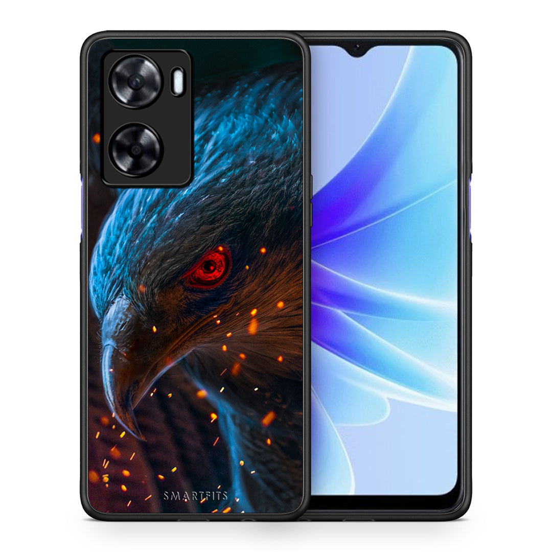 Θήκη Oppo A57s / A77s / A58 / OnePlus Nord N20 SE Eagle PopArt από τη Smartfits με σχέδιο στο πίσω μέρος και μαύρο περίβλημα | Oppo A57s / A77s / A58 / OnePlus Nord N20 SE Eagle PopArt case with colorful back and black bezels