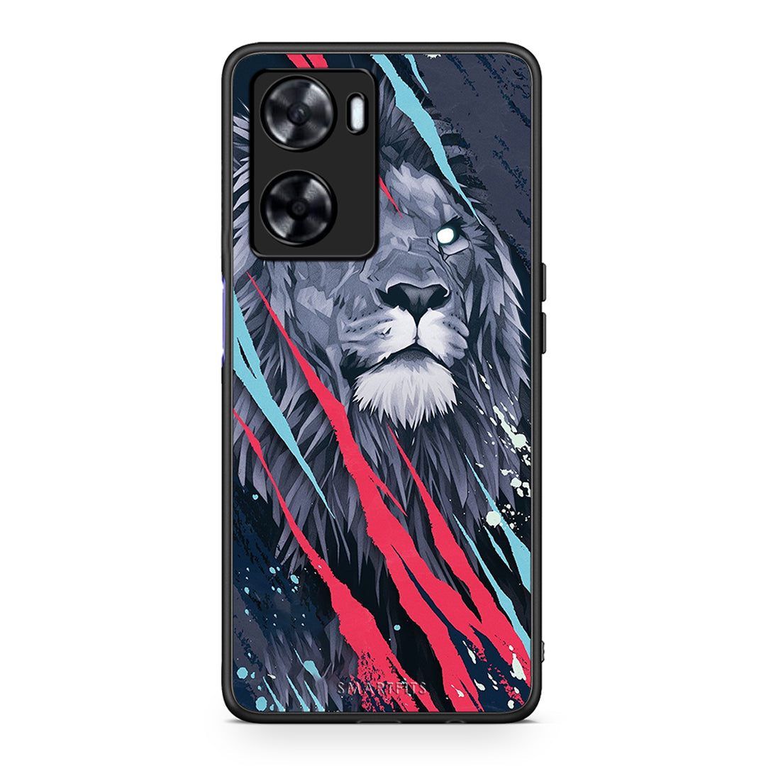 4 - Oppo A57s / A77s / A77 Lion Designer PopArt case, cover, bumper