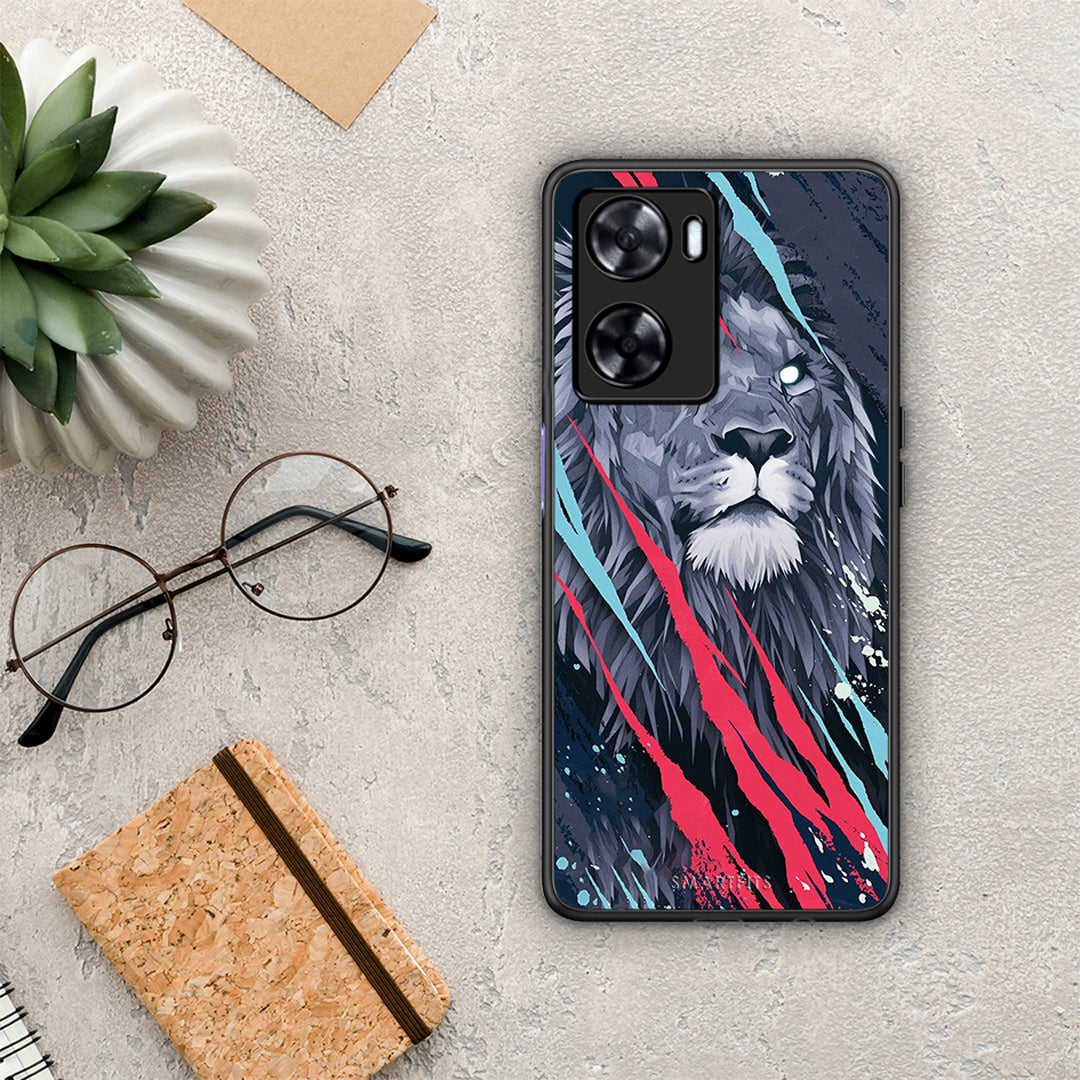 Popart Lion Designer - Oppo A57 4G / A57S / A77S / A58 case