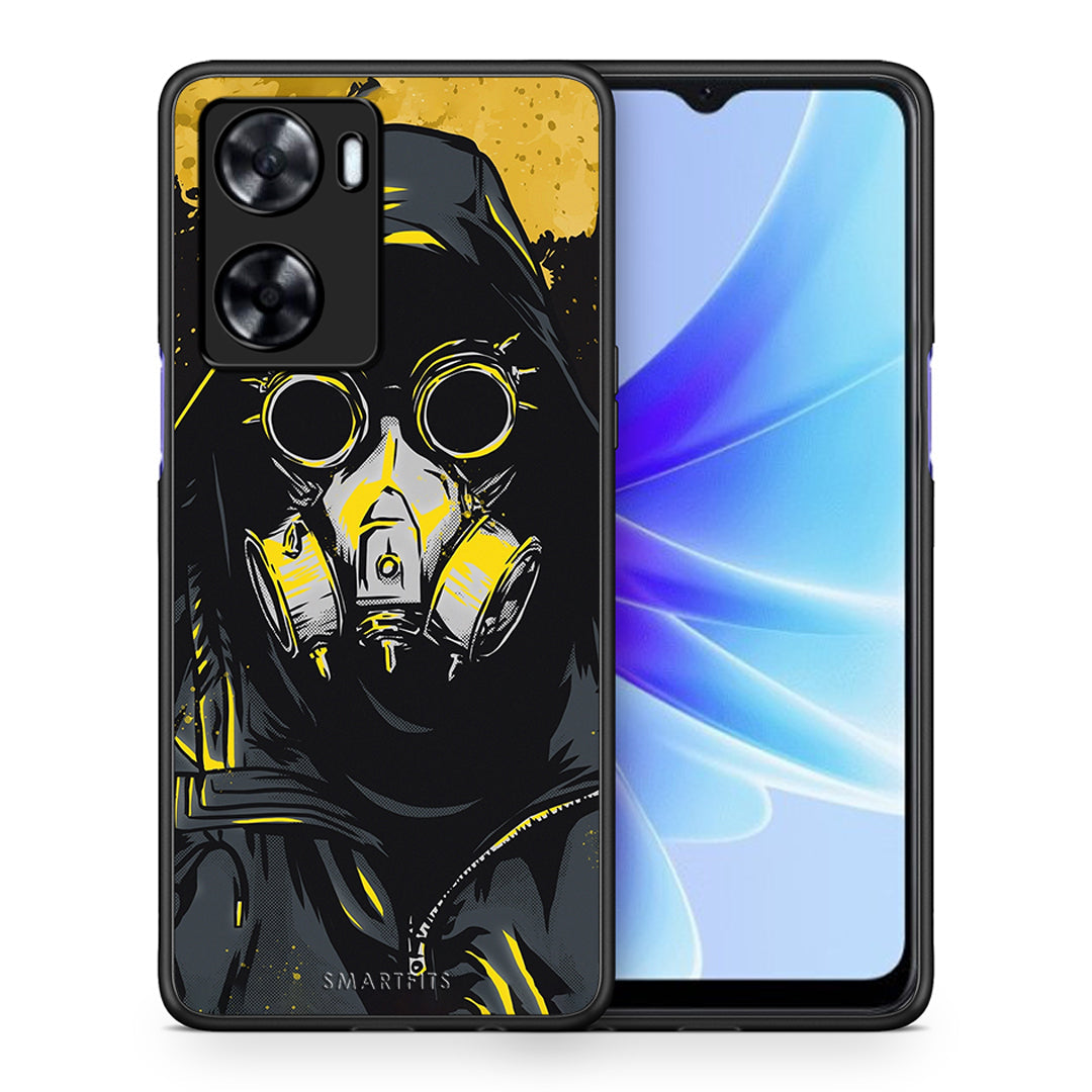 Θήκη Oppo A57s / A77s / A58 / OnePlus Nord N20 SE Mask PopArt από τη Smartfits με σχέδιο στο πίσω μέρος και μαύρο περίβλημα | Oppo A57s / A77s / A58 / OnePlus Nord N20 SE Mask PopArt case with colorful back and black bezels