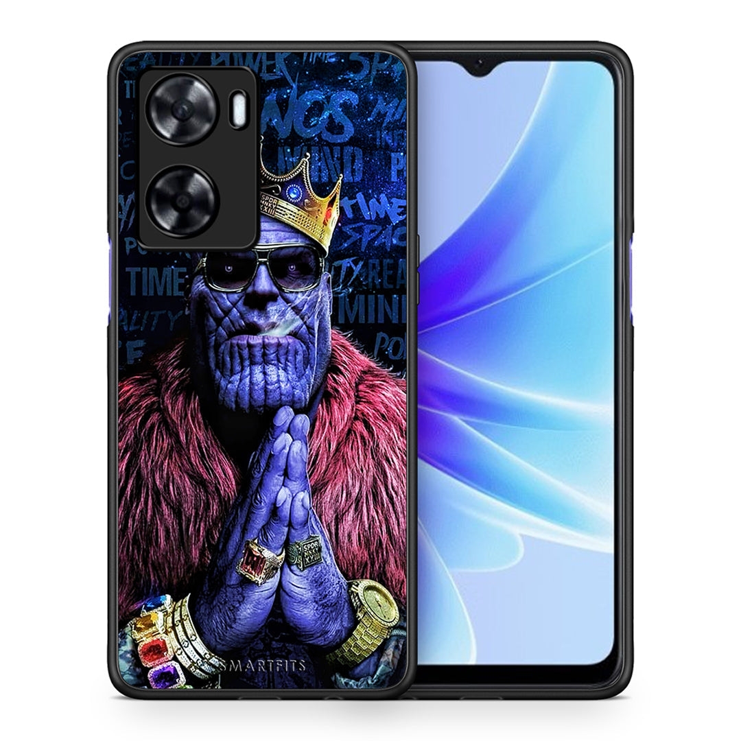 Θήκη Oppo A57s / A77s / A77 Thanos PopArt από τη Smartfits με σχέδιο στο πίσω μέρος και μαύρο περίβλημα | Oppo A57s / A77s / A77 Thanos PopArt case with colorful back and black bezels