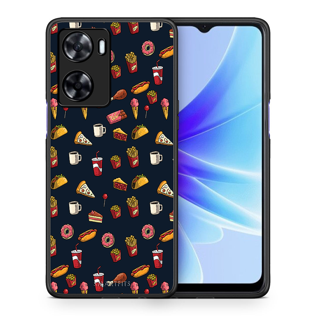 Θήκη Oppo A57s / A77s / A58 / OnePlus Nord N20 SE Hungry Random από τη Smartfits με σχέδιο στο πίσω μέρος και μαύρο περίβλημα | Oppo A57s / A77s / A58 / OnePlus Nord N20 SE Hungry Random case with colorful back and black bezels