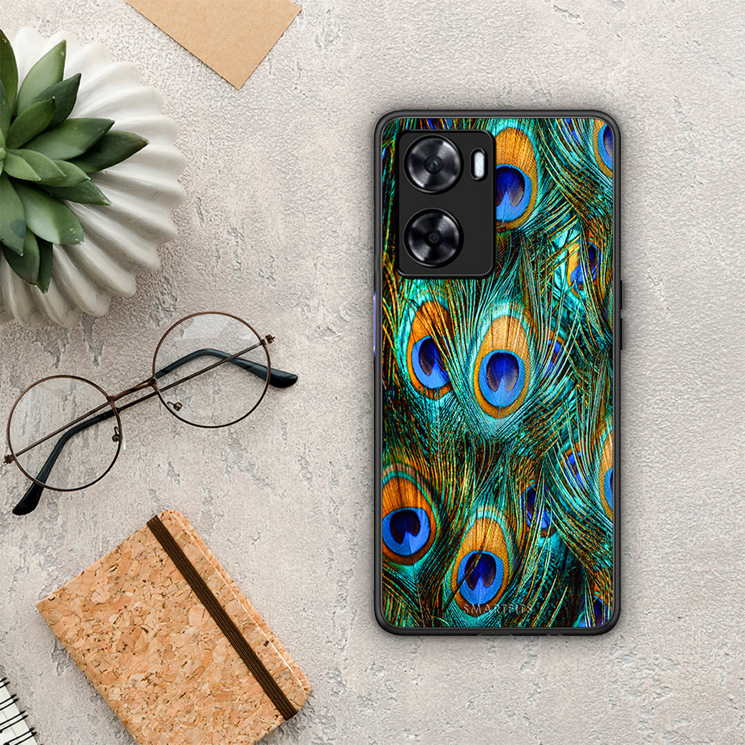 Real Peacock Feathers - Oppo A57s / A77s / A58 case