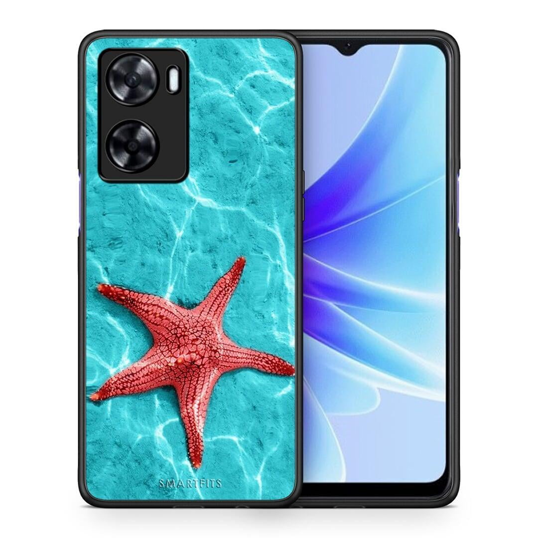 Θήκη Oppo A57s / A77s / A77 Red Starfish από τη Smartfits με σχέδιο στο πίσω μέρος και μαύρο περίβλημα | Oppo A57s / A77s / A77 Red Starfish case with colorful back and black bezels