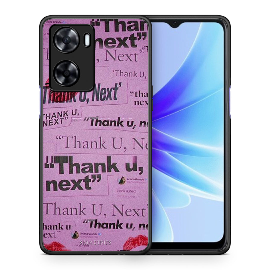 Θήκη Αγίου Βαλεντίνου Oppo A57s / A77s / A58 / OnePlus Nord N20 SE Thank You Next από τη Smartfits με σχέδιο στο πίσω μέρος και μαύρο περίβλημα | Oppo A57s / A77s / A58 / OnePlus Nord N20 SE Thank You Next case with colorful back and black bezels